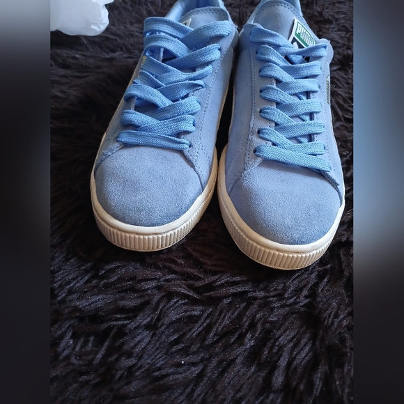 Puma Sky Blue Suede Sneakers - Picture 6 of 7